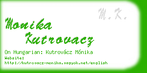 monika kutrovacz business card